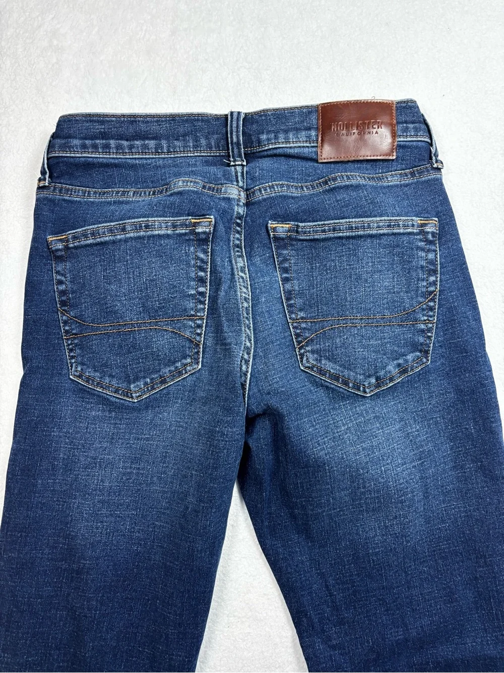 Men’s Hollister Athletic Skinny Stretch Jeans W29 L32 Dark Wash Denim EUC